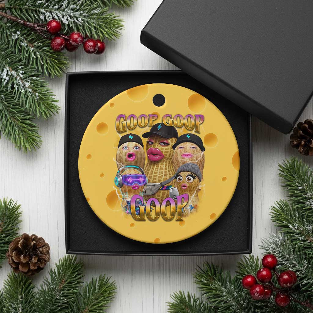 Funny Burnt Peanut Goop Ceramic Ornament Bungulato 90s Bootleg Meme Trendy TS14 1pc Yellow Cheese Print Your Wear