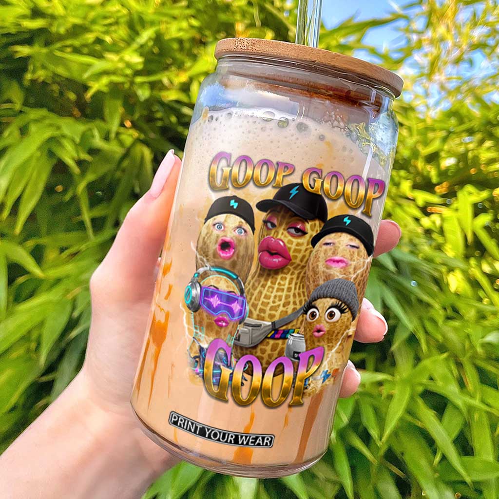 Funny Burnt Peanut Goop Glass Can Bungulato 90s Bootleg Meme Trendy TS14 Black Print Your Wear