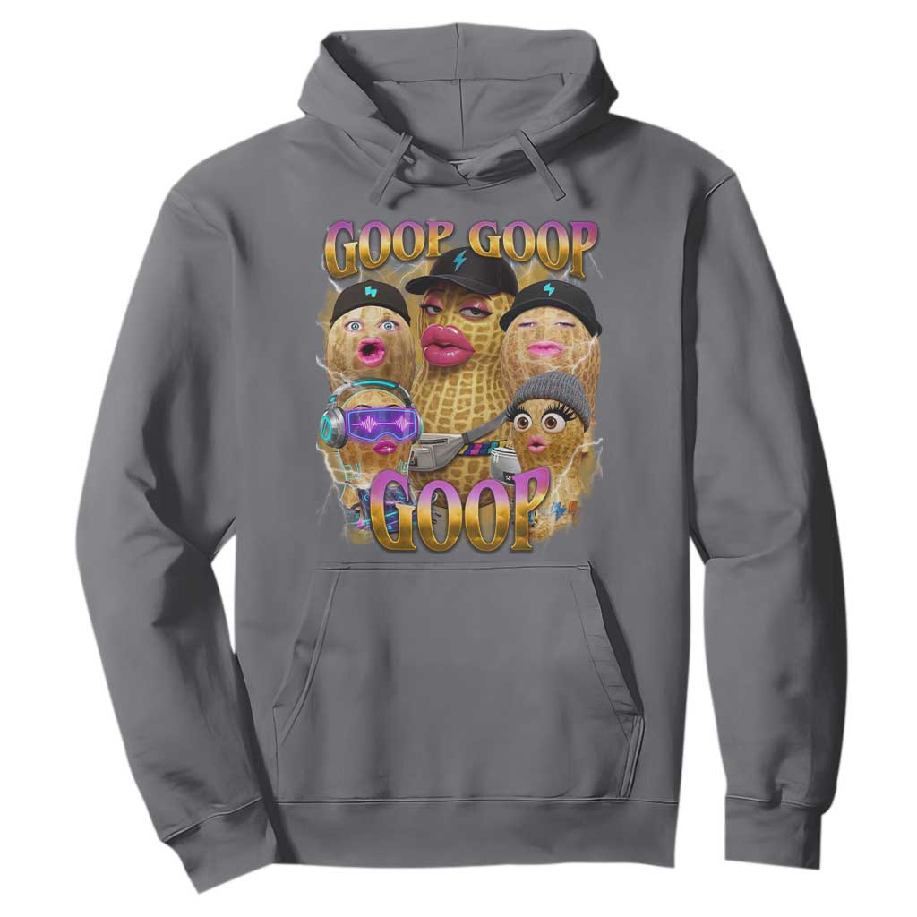 Funny Burnt Peanut Goop Hoodie Bungulato 90s Bootleg Meme Trendy TS14 Charcoal Print Your Wear