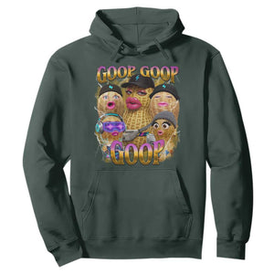 Funny Burnt Peanut Goop Hoodie Bungulato 90s Bootleg Meme Trendy TS14 Dark Forest Green Print Your Wear