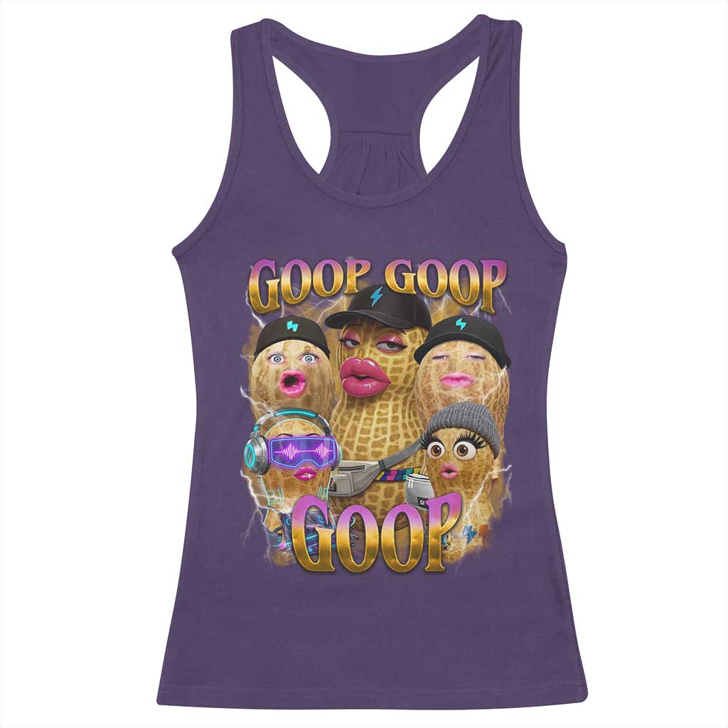 Funny Burnt Peanut Goop Racerback Tank Top Bungulato 90s Bootleg Meme Trendy TS14 Purple Print Your Wear