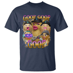 Funny Burnt Peanut Goop T Shirt Bungulato 90s Bootleg Meme Trendy TS14 Navy Print Your Wear