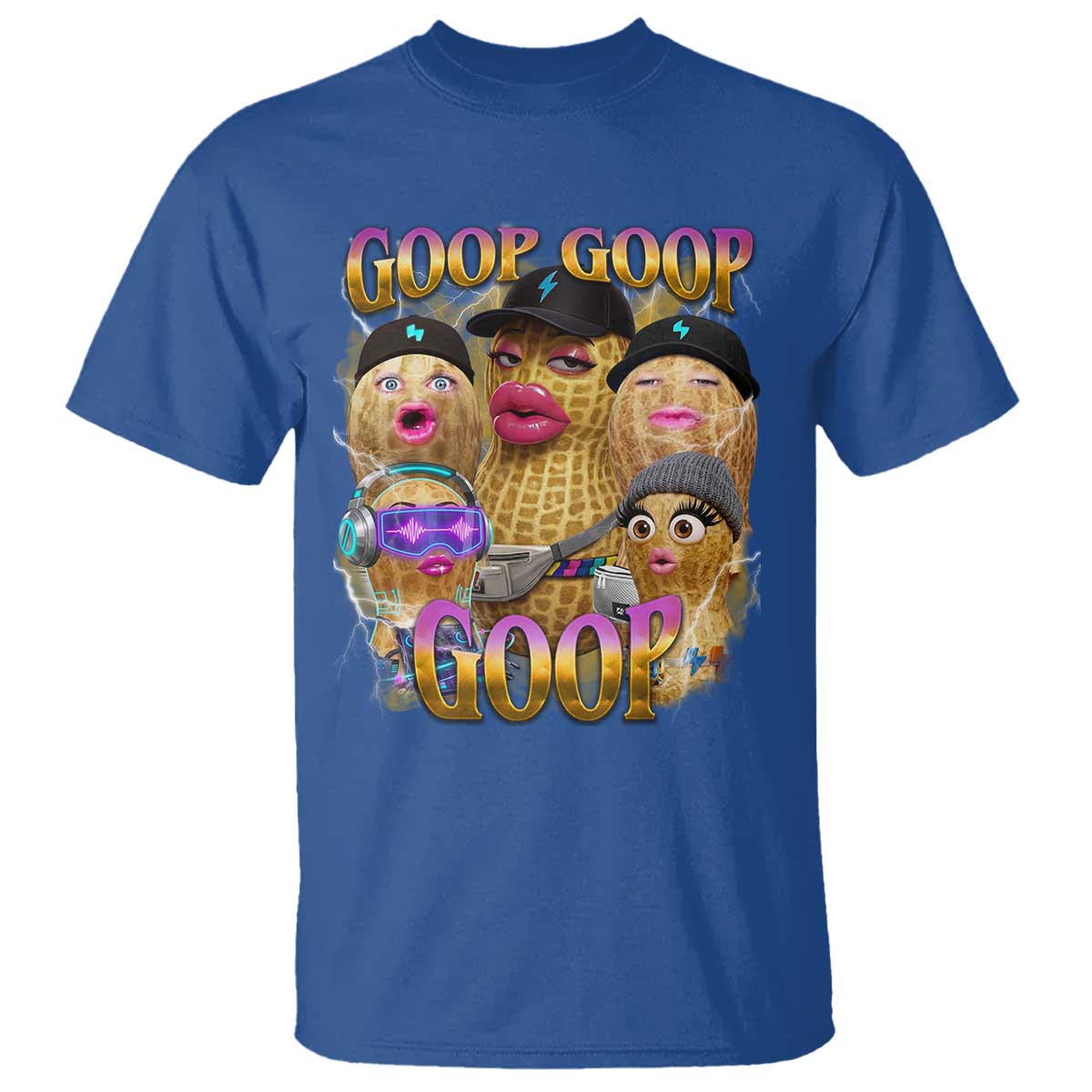 Funny Burnt Peanut Goop T Shirt Bungulato 90s Bootleg Meme Trendy TS14 Royal Blue Print Your Wear