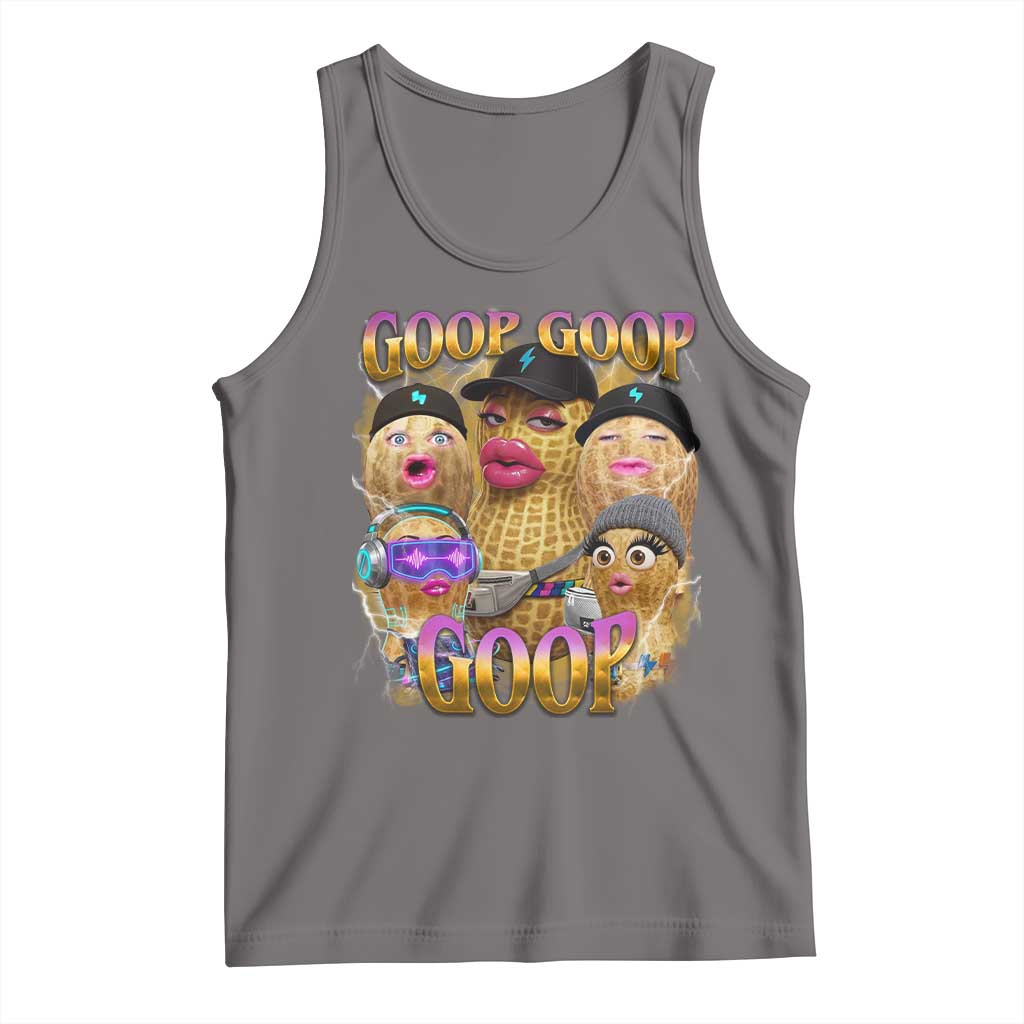 Funny Burnt Peanut Goop Tank Top Bungulato 90s Bootleg Meme Trendy TS14 Deep Heather Print Your Wear