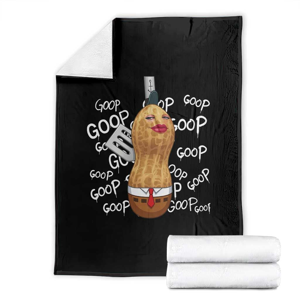 Funny Burnt Peanut Bungulator Throw Blanket Mhmmm Goop Goop TS14 Black Print Your Wear