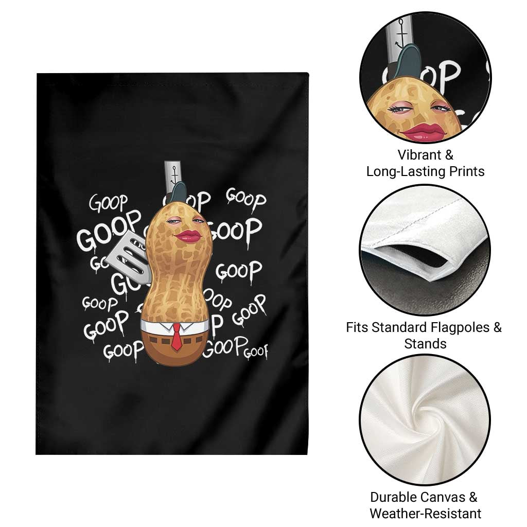 Funny Burnt Peanut Bungulator Garden Flag Mhmmm Goop Goop TS14 Print Your Wear