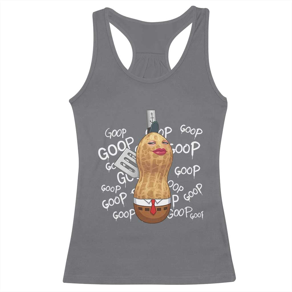 Funny Burnt Peanut Bungulator Racerback Tank Top Mhmmm Goop Goop TS14 Charcoal Print Your Wear