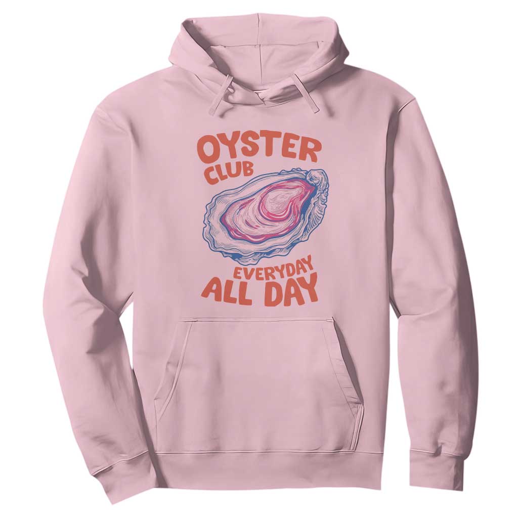 Oyster Club Hoodie Retro Summer Beach Vacation Gift TS14 Light Pink Print Your Wear