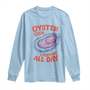 Oyster Club Long Sleeve Shirt Retro Summer Beach Vacation Gift TS14 Light Blue Print Your Wear
