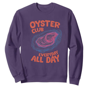 Oyster Club Sweatshirt Retro Summer Beach Vacation Gift TS14 Purple Print Your Wear