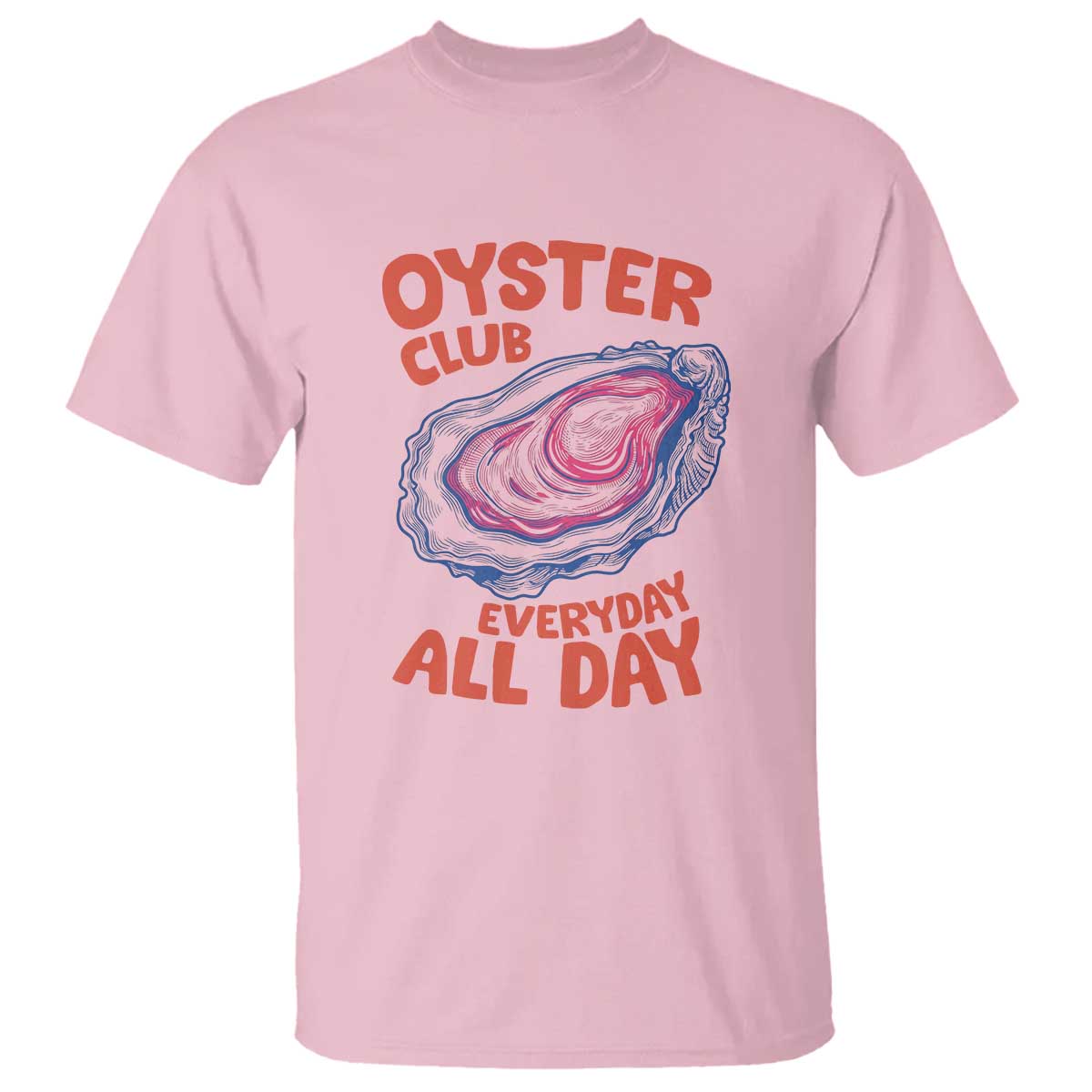 Oyster Club T Shirt Retro Summer Beach Vacation Gift TS14 Light Pink Print Your Wear