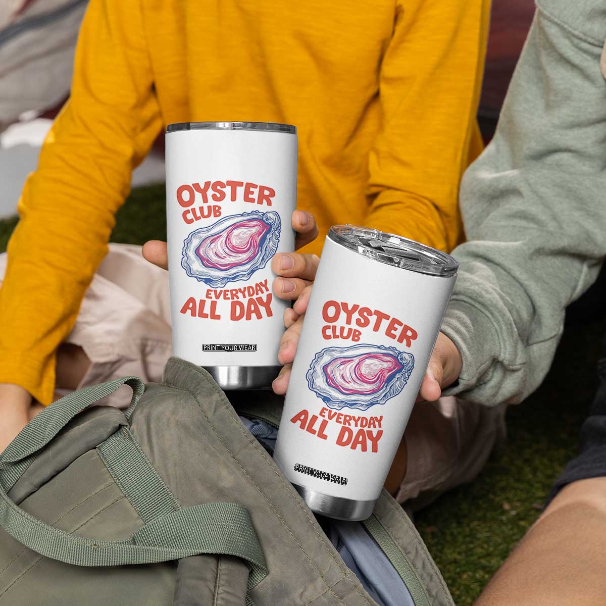 Oyster Club Tumbler Cup Retro Summer Beach Vacation Gift TS14 Print Your Wear