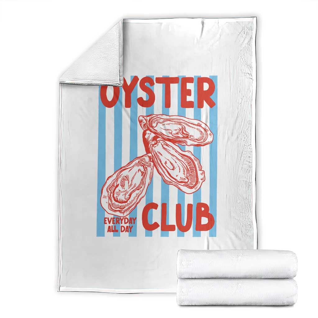 Oyster Club Throw Blanket Coastal Girls Trip Beach Vacation Gift TS14 White Print Your Wear