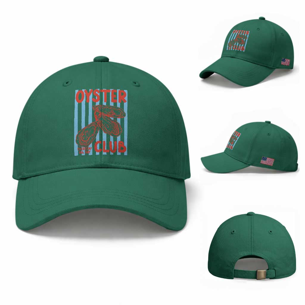 Oyster Club Baseball Cap Coastal Girls Trip Beach Vacation Gift TS14 Baseball Cap Universal Fit Irish Green Print Your Wear