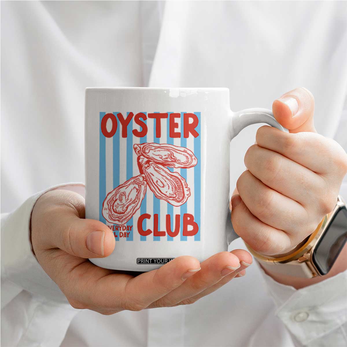 Oyster Club Coffee Mug Coastal Girls Trip Beach Vacation Gift TS14 Print Your Wear