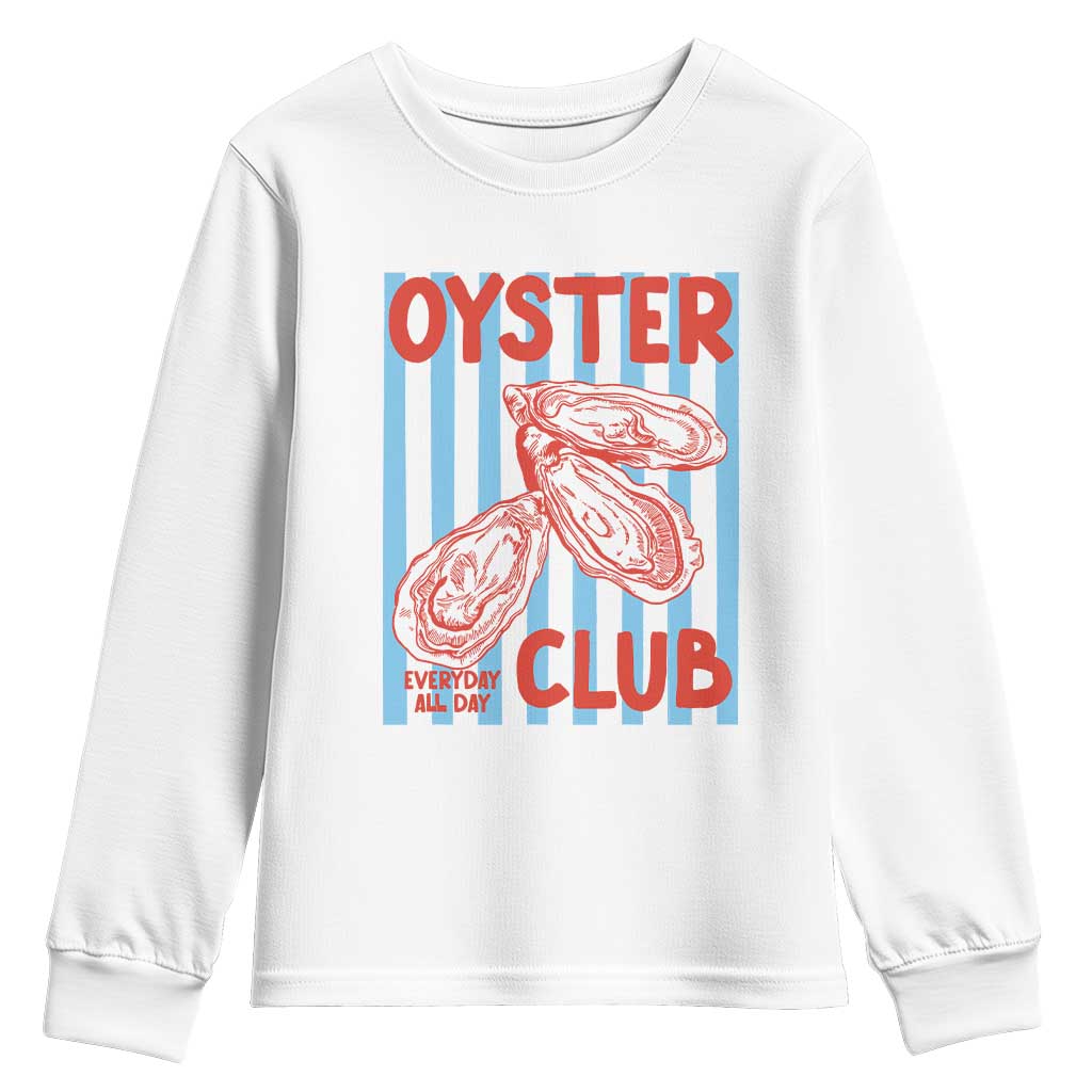 Oyster Club Youth Sweatshirt Coastal Girls Trip Beach Vacation Gift TS14 White Print Your Wear