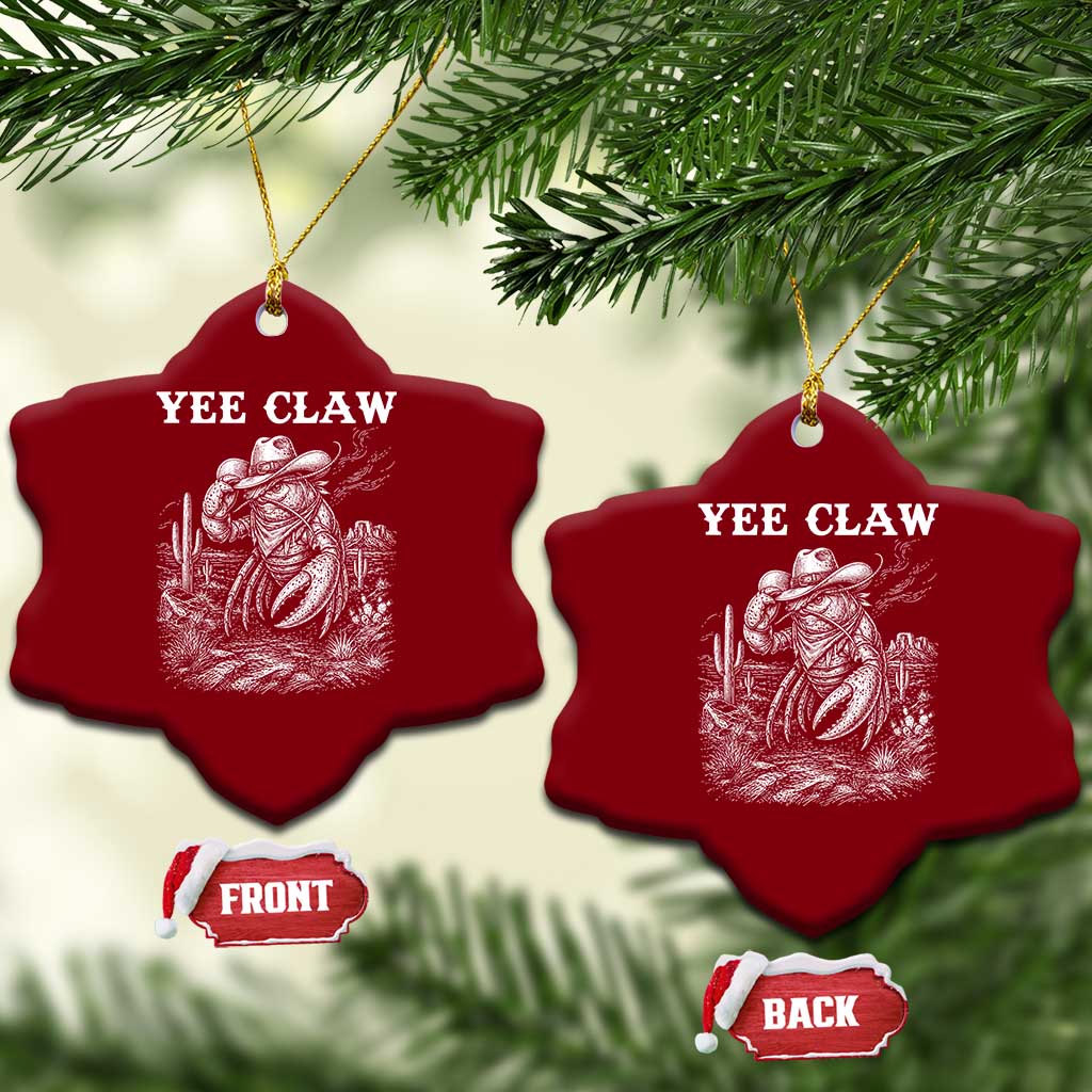 Yee Claw Lobster Ceramic Ornament Funny Crawfish Western Meme TS14 Print Your Wear