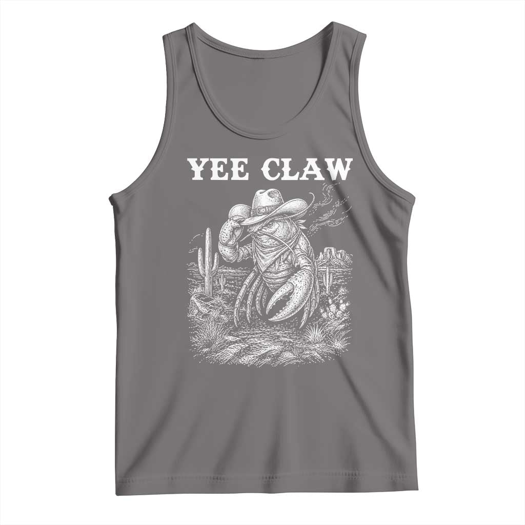 Yee Claw Lobster Tank Top Funny Crawfish Western Meme TS14 Deep Heather Print Your Wear