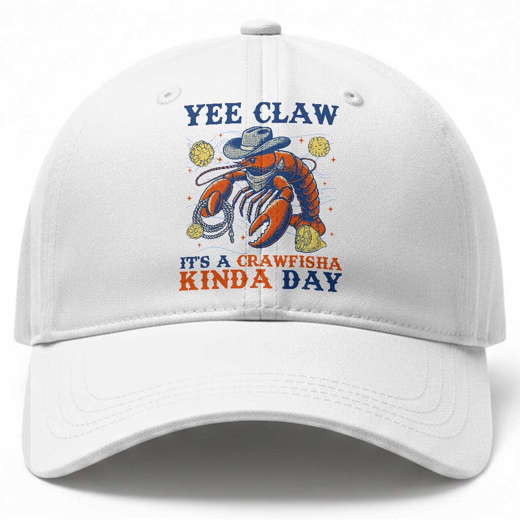Yee Claw Lobster Baseball Cap It's a Crawfish Kinda Day Summer Beach Vaction Gift TS14 Print Your Wear