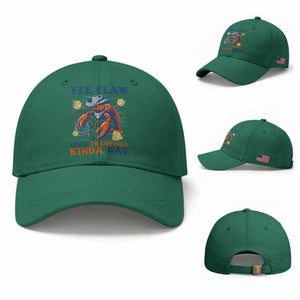 Yee Claw Lobster Baseball Cap It's a Crawfish Kinda Day Summer Beach Vaction Gift TS14 Baseball Cap Universal Fit Irish Green Print Your Wear