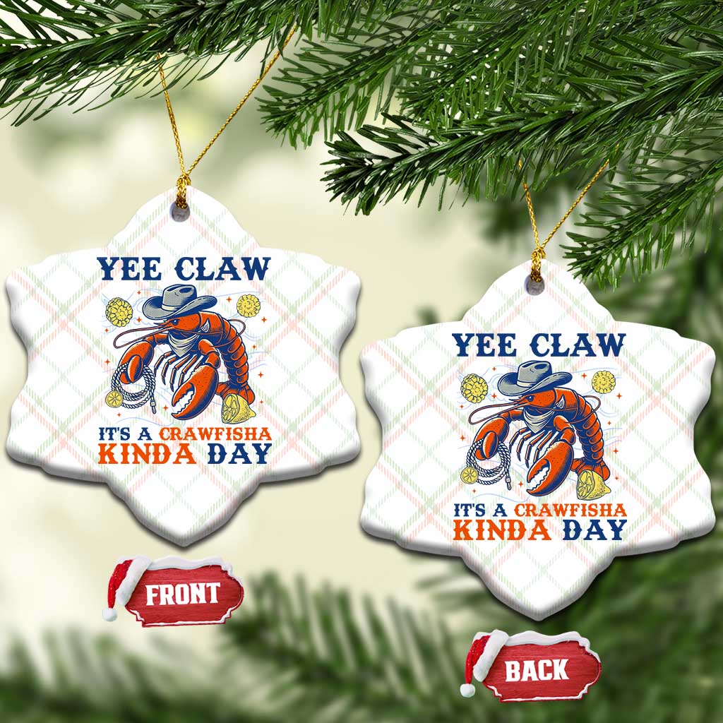 Yee Claw Lobster Ceramic Ornament It's a Crawfish Kinda Day Summer Beach Vaction Gift TS14 Print Your Wear
