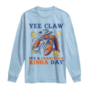 Yee Claw Lobster Long Sleeve Shirt It's a Crawfish Kinda Day Summer Beach Vaction Gift TS14 Light Blue Print Your Wear