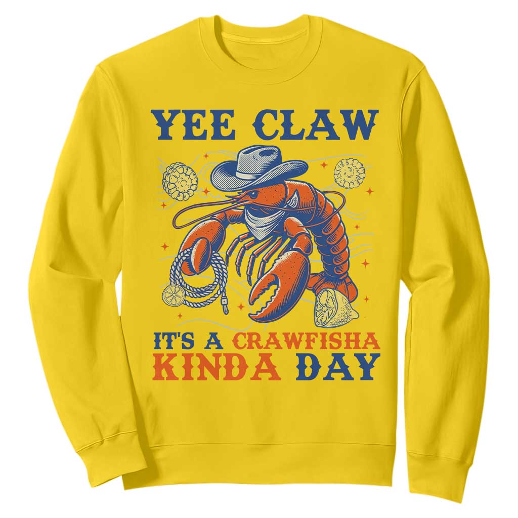 Yee Claw Lobster Sweatshirt It's a Crawfish Kinda Day Summer Beach Vaction Gift TS14 Daisy Print Your Wear