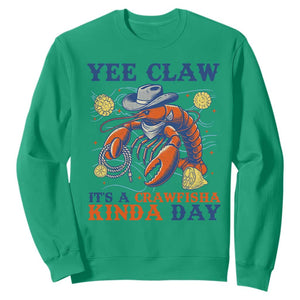 Yee Claw Lobster Sweatshirt It's a Crawfish Kinda Day Summer Beach Vaction Gift TS14 Irish Green Print Your Wear