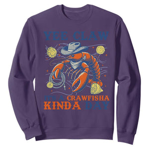 Yee Claw Lobster Sweatshirt It's a Crawfish Kinda Day Summer Beach Vaction Gift TS14 Purple Print Your Wear