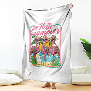 Summer Flamingo Pink Throw Blanket Tropical Palm Tree Beach Vacation TS14 Print Your Wear