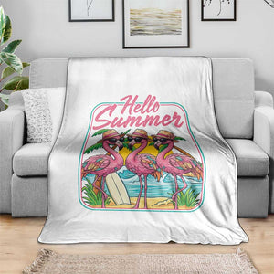 Summer Flamingo Pink Throw Blanket Tropical Palm Tree Beach Vacation TS14 Print Your Wear