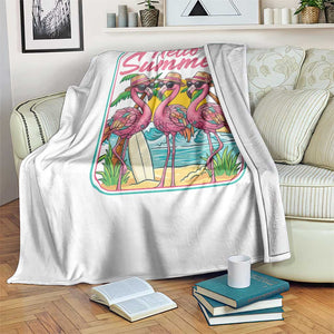 Summer Flamingo Pink Throw Blanket Tropical Palm Tree Beach Vacation TS14 Print Your Wear