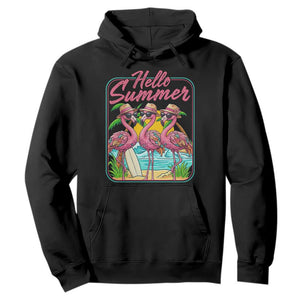 Summer Flamingo Pink Hoodie Tropical Palm Tree Beach Vacation TS14 Black Print Your Wear