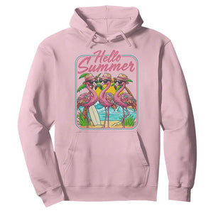 Summer Flamingo Pink Hoodie Tropical Palm Tree Beach Vacation TS14 Light Pink Print Your Wear