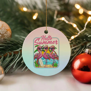 Summer Flamingo Pink Ceramic Ornament Tropical Palm Tree Beach Vacation TS14 1pc Pastel Print Your Wear