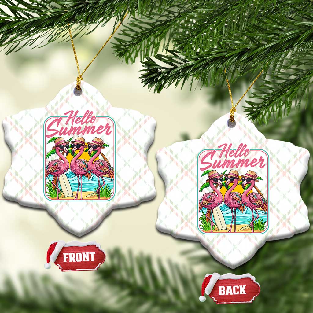 Summer Flamingo Pink Ceramic Ornament Tropical Palm Tree Beach Vacation TS14 Print Your Wear