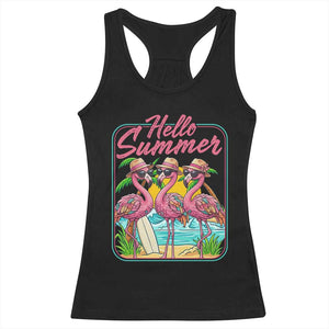Summer Flamingo Pink Racerback Tank Top Tropical Palm Tree Beach Vacation TS14 Black Print Your Wear
