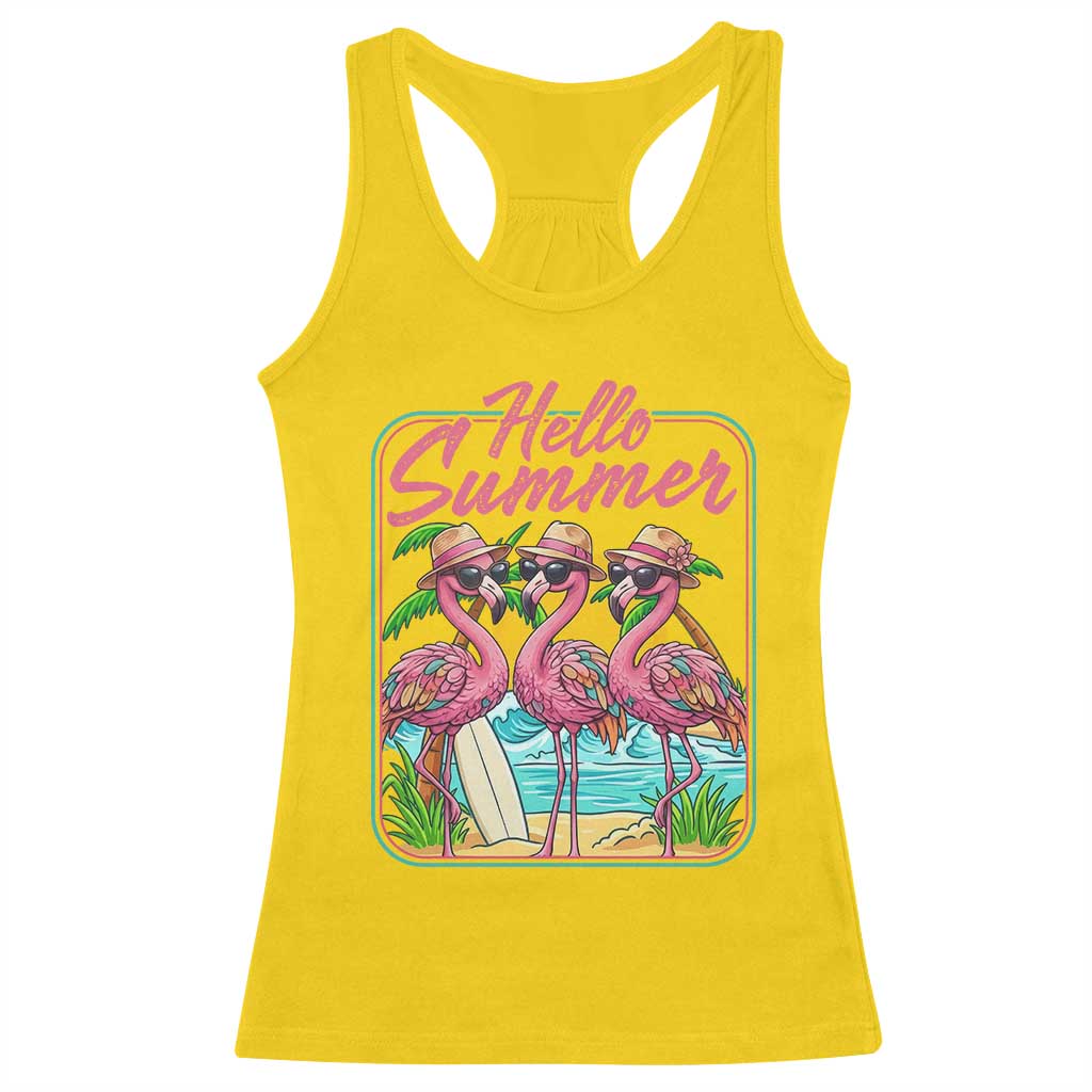 Summer Flamingo Pink Racerback Tank Top Tropical Palm Tree Beach Vacation TS14 Daisy Print Your Wear