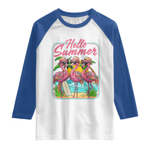 Summer Flamingo Pink Raglan Shirt Tropical Palm Tree Beach Vacation TS14 White Royal Print Your Wear