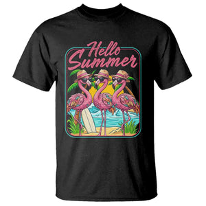 Summer Flamingo Pink T Shirt Tropical Palm Tree Beach Vacation TS14 Black Print Your Wear