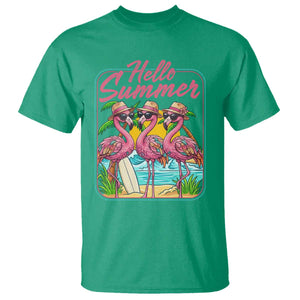 Summer Flamingo Pink T Shirt Tropical Palm Tree Beach Vacation TS14 Irish Green Print Your Wear