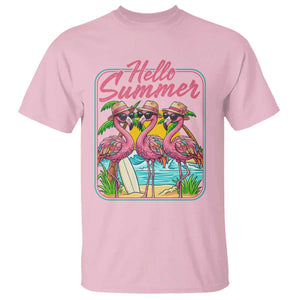 Summer Flamingo Pink T Shirt Tropical Palm Tree Beach Vacation TS14 Light Pink Print Your Wear