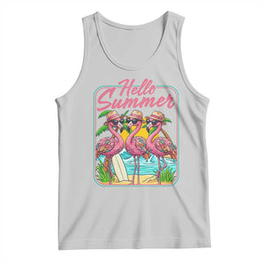 Summer Flamingo Pink Tank Top Tropical Palm Tree Beach Vacation TS14 Ash Print Your Wear