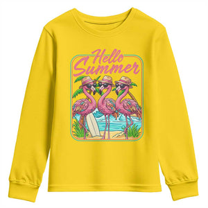 Summer Flamingo Pink Youth Sweatshirt Tropical Palm Tree Beach Vacation TS14 Daisy Print Your Wear