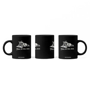 Feral But Well Read Coffee Mug Funny Raccoon Reading Book Lover TS14 Print Your Wear