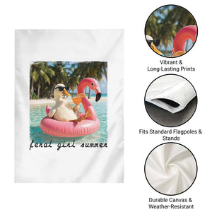 Feral Girl Summer Garden Flag Silly Goose Summer Beach Meme TS14 Print Your Wear