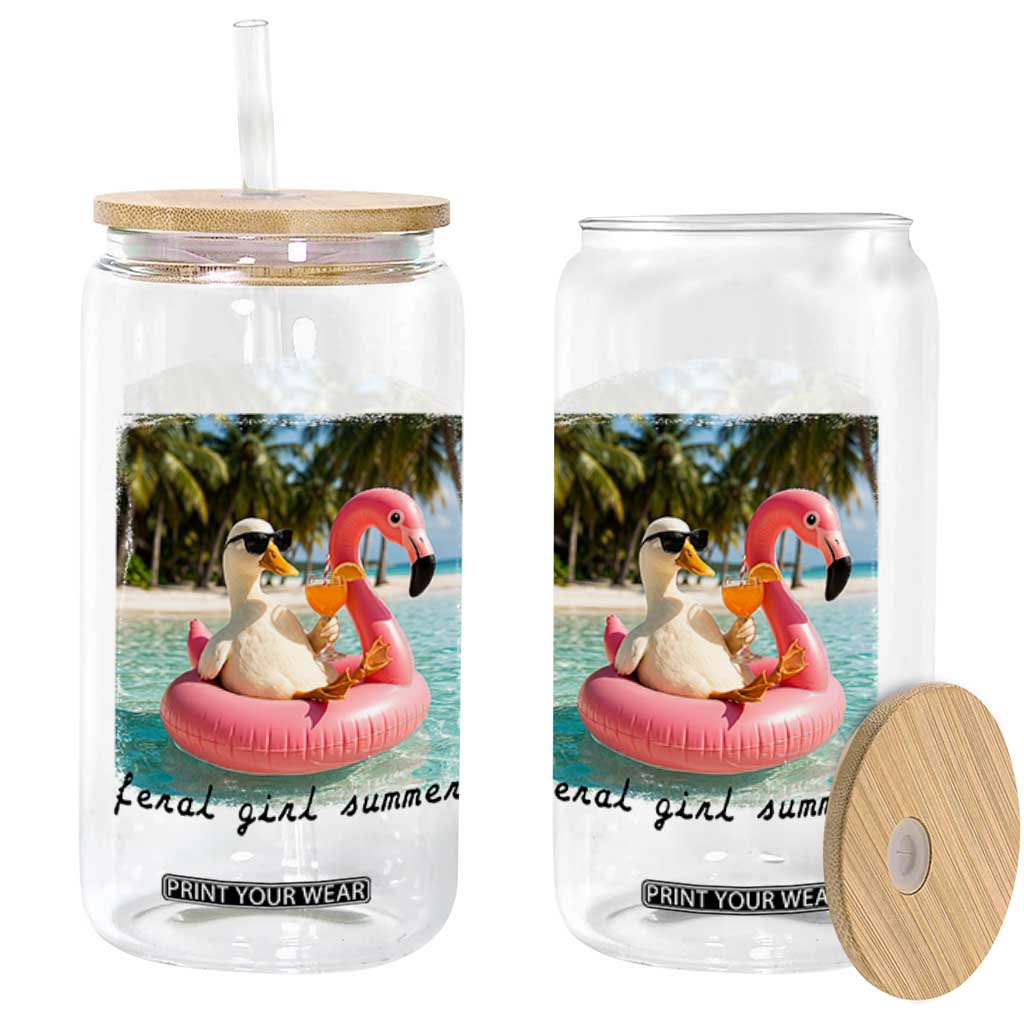 Feral Girl Summer Glass Can Silly Goose Summer Beach Meme TS14 Print Your Wear