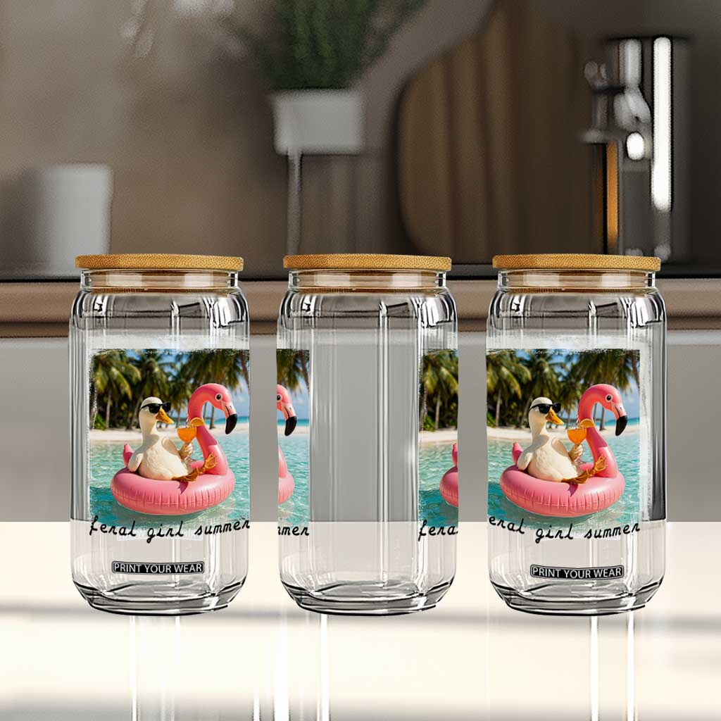Feral Girl Summer Glass Can Silly Goose Summer Beach Meme TS14 Print Your Wear