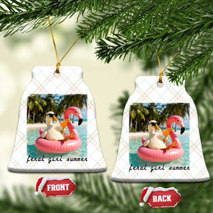 Feral Girl Summer Ceramic Ornament Silly Goose Summer Beach Meme TS14 Print Your Wear
