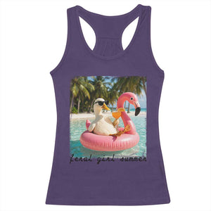 Feral Girl Summer Racerback Tank Top Silly Goose Summer Beach Meme TS14 Purple Print Your Wear